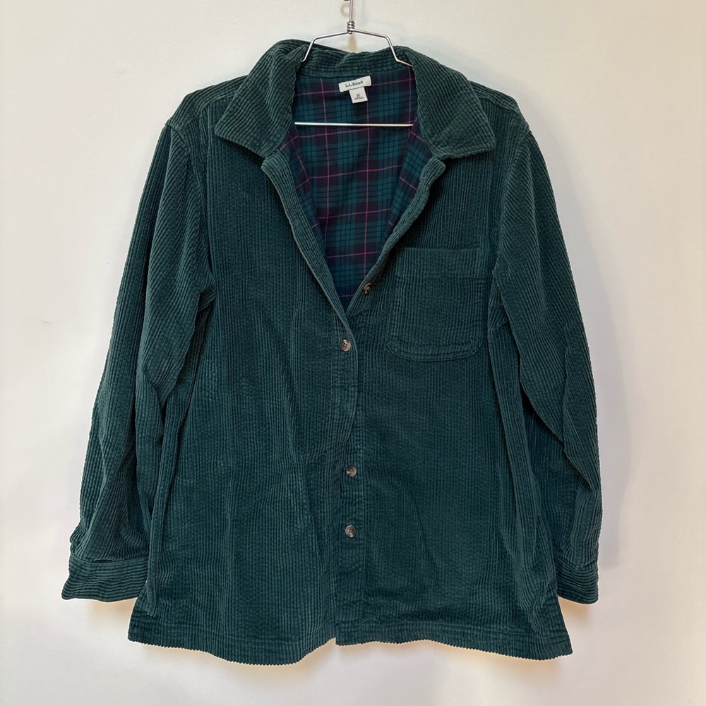 L.L.Bean Fleece Lined Corduroy Shacket Size Medium